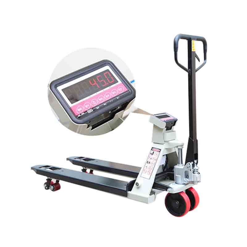 III Tons manus HYDRAULICUS Pallet CARRUS Cum Pondus Scale